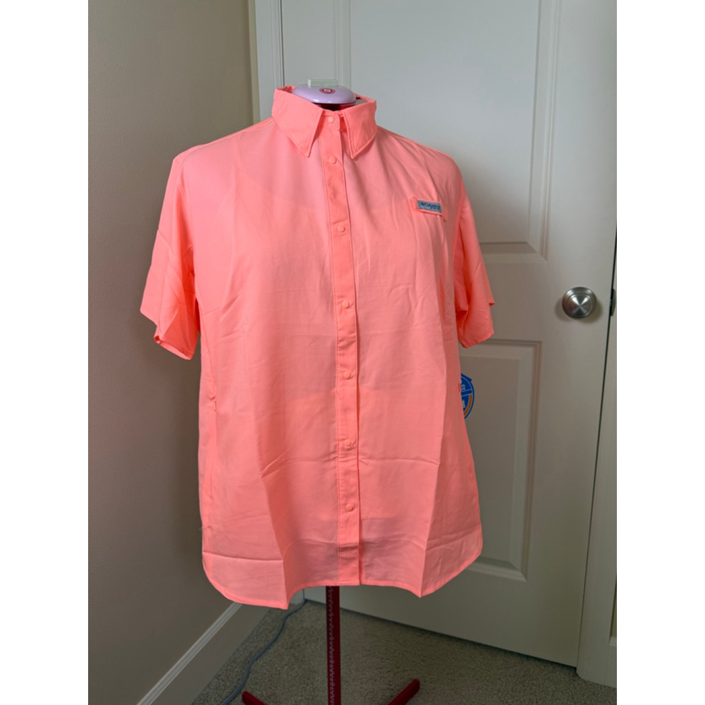 Women's Columbia Tamiami II SS Shirt Orange Size 2X - Picture 5 of 7
